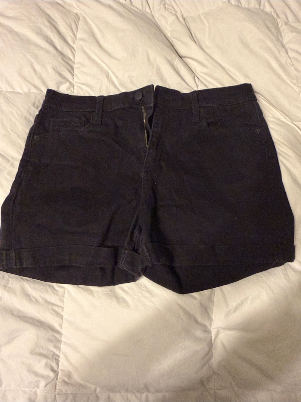 Universal Thread Black Rolled Hem Jean Shorts